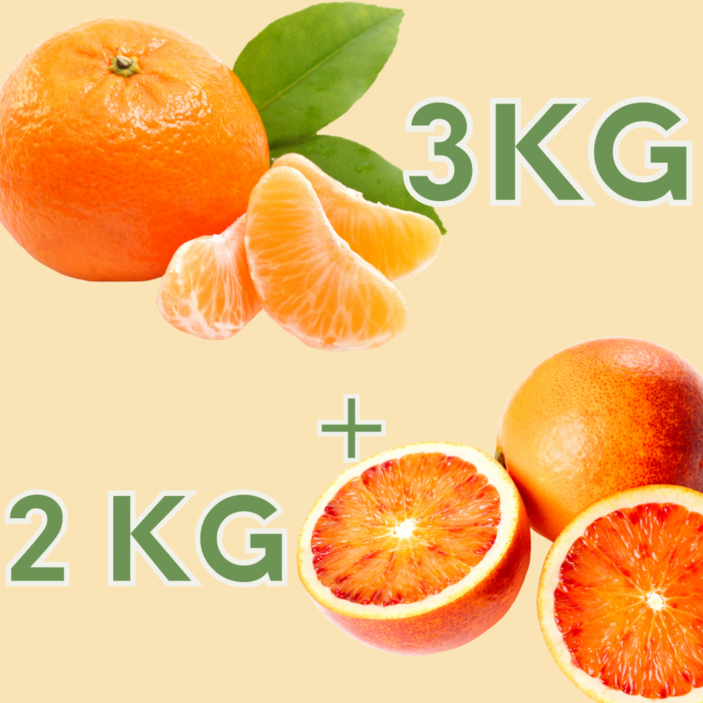 3kg mandarinas + 2 kg naranjas sanguinas