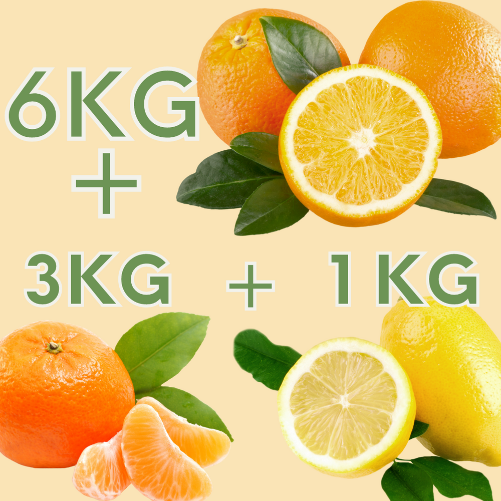 6 Kg Naranja + 3 Kg Mandarina + 1 k Limón
