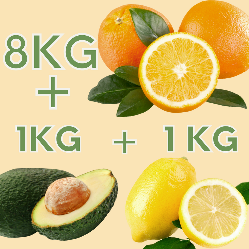 8 Kg Naranja + 1 Kg Aguacates + 1 k Limones